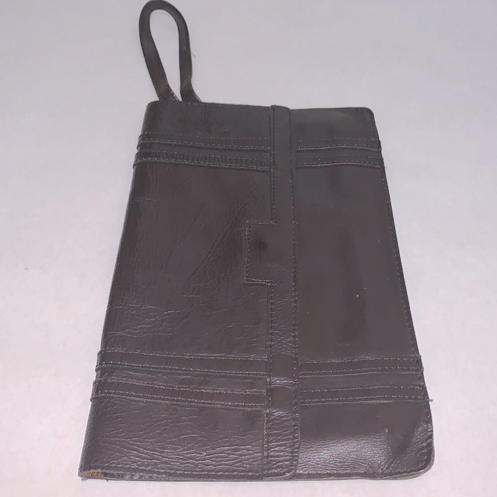 Vintage Brown Leather Clutch